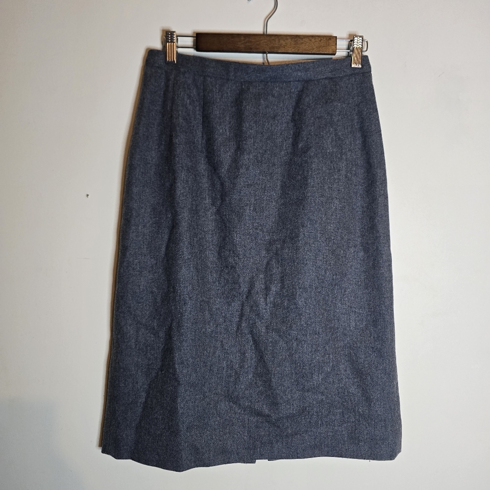 Pendleton Charcoal Skirt 100% Wool size 8
